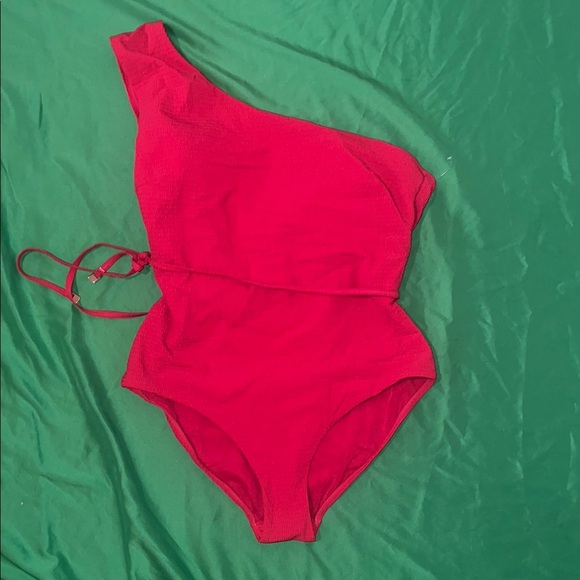 NWOT Sea Level Red One-Shoulder Swimsuit size 12 - Picture 1 of 7
